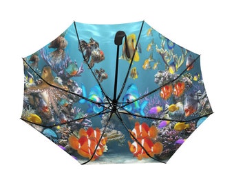 Anti-UV Automatic Aquarium Umbrella (Underside Printing (Model U06)