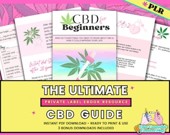 Best Selling CBD 101 Guide White labeled Ebook - Done For You Digital Product - PLR - Plr Ebook - Ebook Template - 420