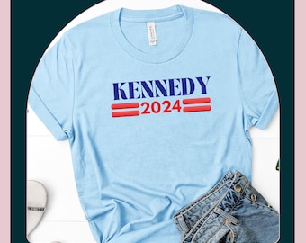 T-shirt patriotique unisexe à manches courtes Robert F. Kennedy Jr. for President 2024 pour RFK2024