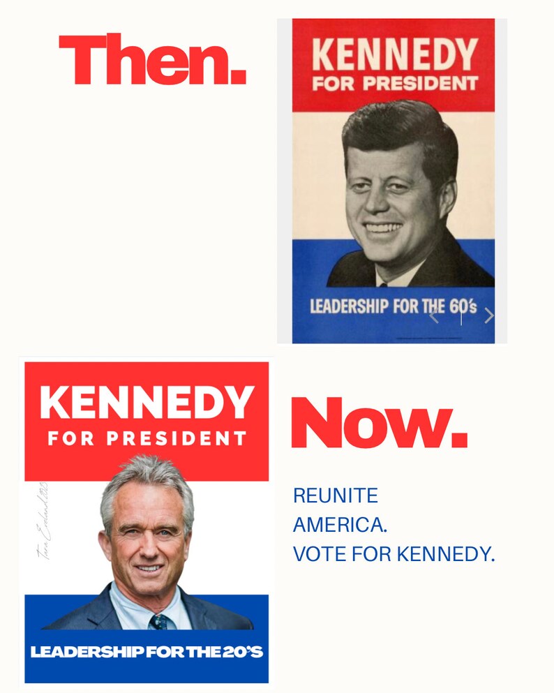 Robert F. Kennedy for President 2024 Election Campaign Poster Etsy