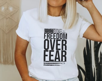 Freedom over Fear Freedom keeper shirt Womens Short Sleeve Tee Election 2024