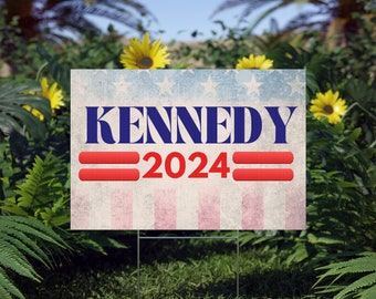 Kennedy Pour le président RFK JR. Panneau de jardin, Robert F. Kennedy Jr. 2024 Panneau pour pelouse Panneau cadeau pour l'élection présidentielle