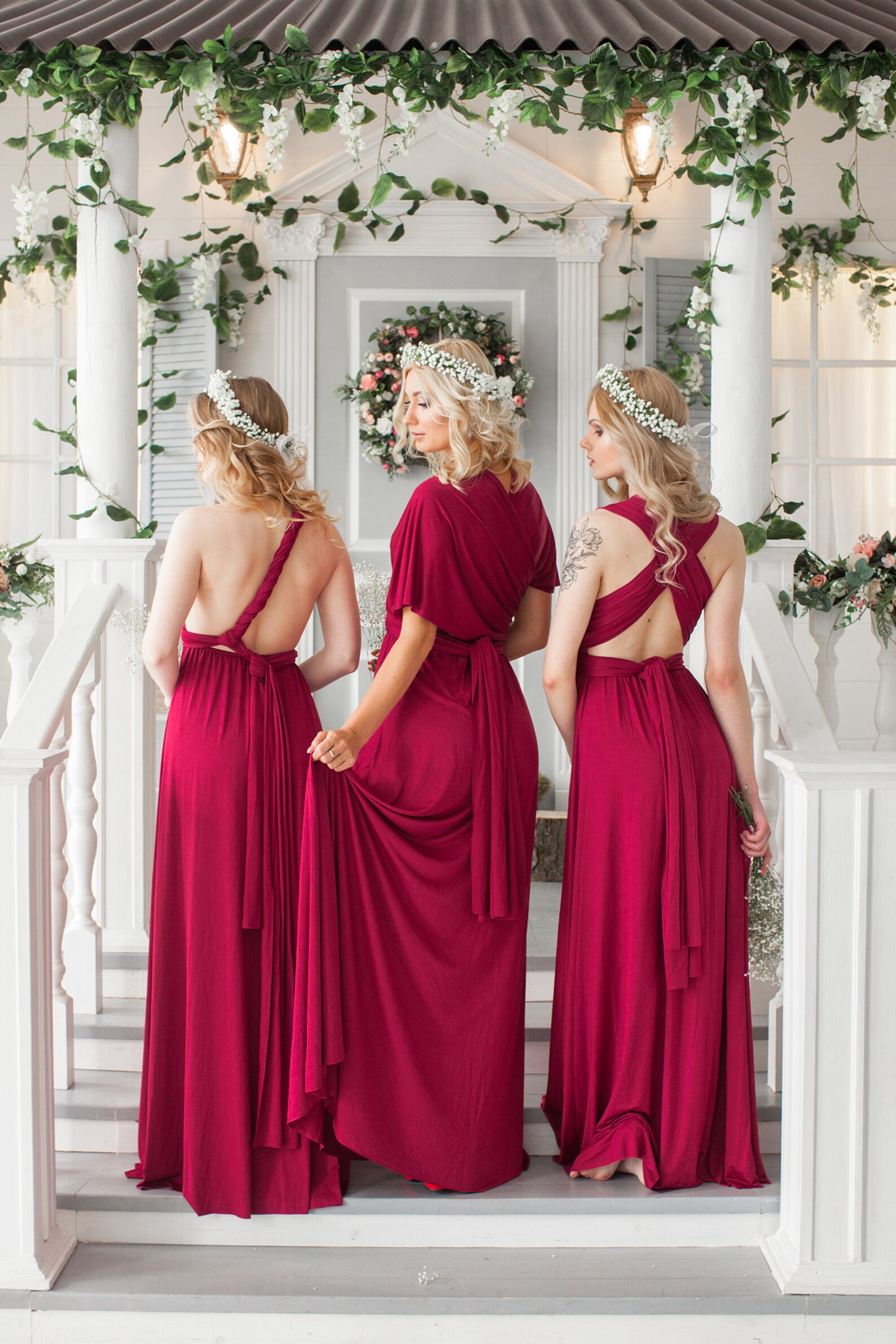 Rosewood Bridesmaid Dress Infinity Dress Floor Length Maxi | Etsy