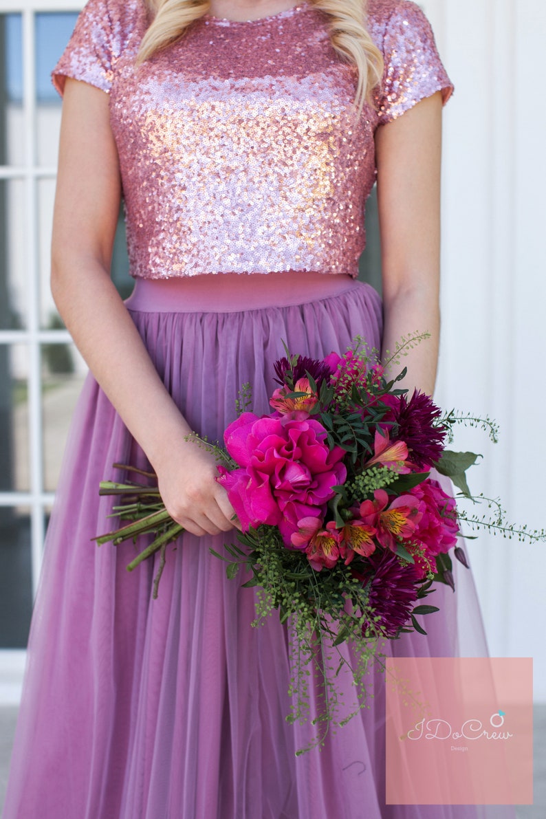 tulle skirt bridesmaid outfit
