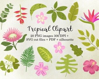 Download Digital Download Diy Tropical Jungle Silhouette Cameo Cricut Party Decorations L28 Svgdxf Paper Leaf Sculpting Forming Craft Supplies Tools