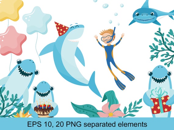 Baby Shark Svg Cute Shark Birthday Clipart Happy Diver Png Etsy Baby Shark Svg Cute Shark Birthday Clipart Happy Diver Png Etsy