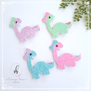 Dinosaur hair clip, Dinosaur hair bow, Dinosaur hair accessory, Glitter hair clip, Cute Dinosaur bow, Hair clio for girls, Toddler girl bows