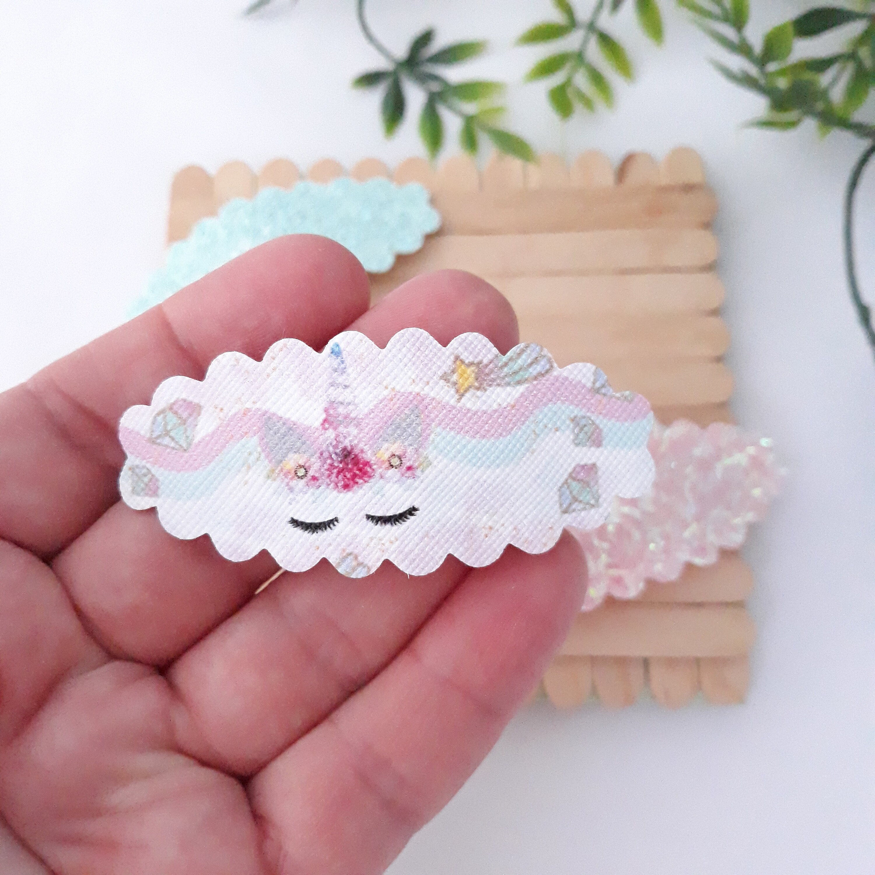 Babyhug Snap Clips with Unicorn & Mermaid Applique Pack of 6 - Multicolor main image 1