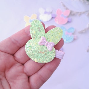Bunny Ears Hair Clip, Easter Hair Bow, Rabbit Ears Bow, Bunny Ears Headband, Easter Hair Accessories, Spring Hair Bows, Pretty Bunny, Boho