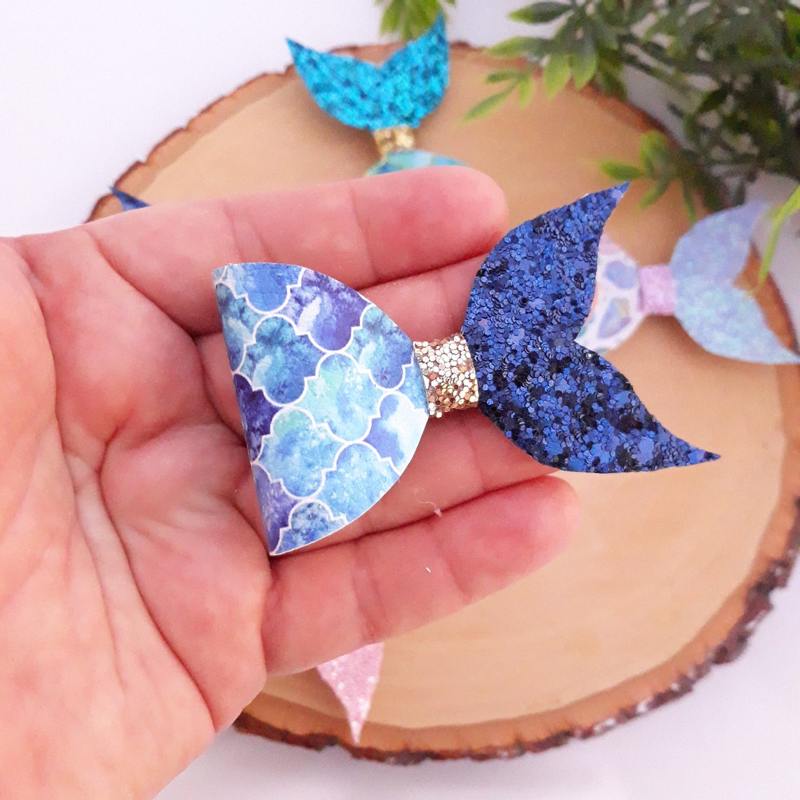 Mermaid Bow Mermaid Hair Clip Mermaid Tail Hair Bow Toddler Etsy