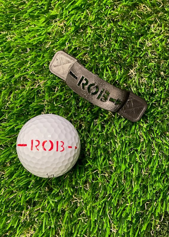 Personalized Initials Golf Ball Stencil 3d Printed Etsy
