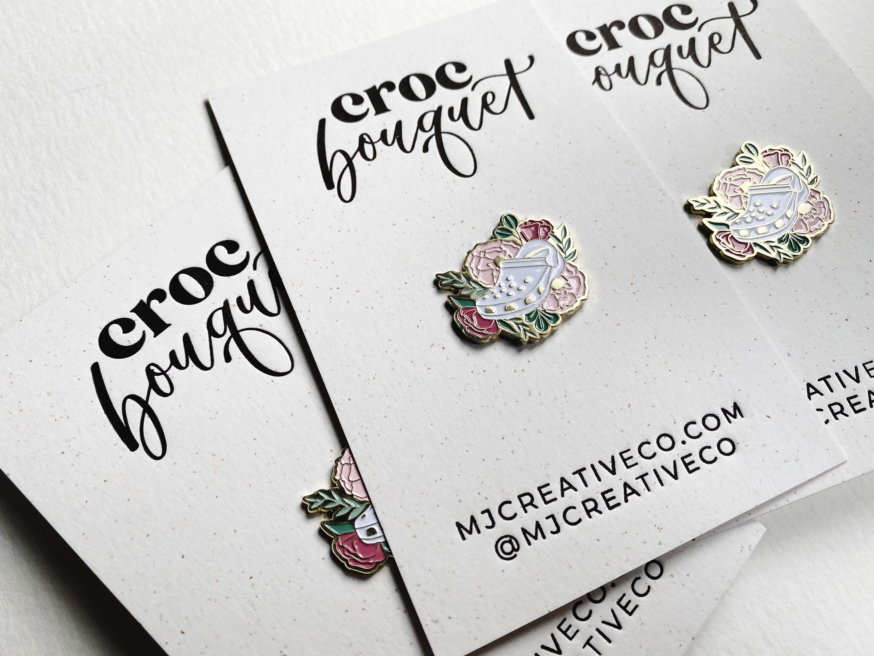 Croc Bouquet Pin Enamel Pin Floral Pin Gift for Her Etsy