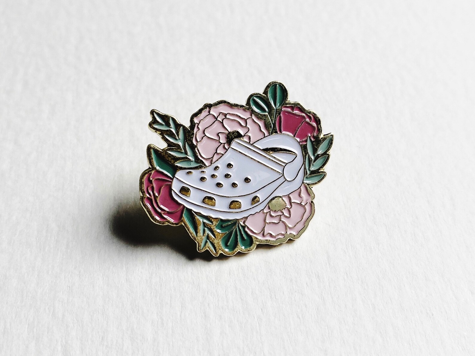 Croc Bouquet Pin Enamel Pin Floral Pin Gift for Her Etsy