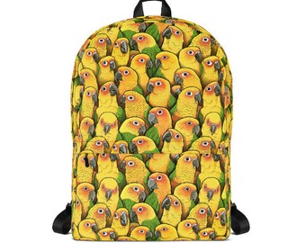 Jenday Conure Backpack Printed Print School Jandaya Parakeet Bird Bag All Over Birb Parakeets Conures Bags