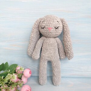 Crochet bunny rabbit, amigurumi soft toy, handmade rabbit toy, newborn gift