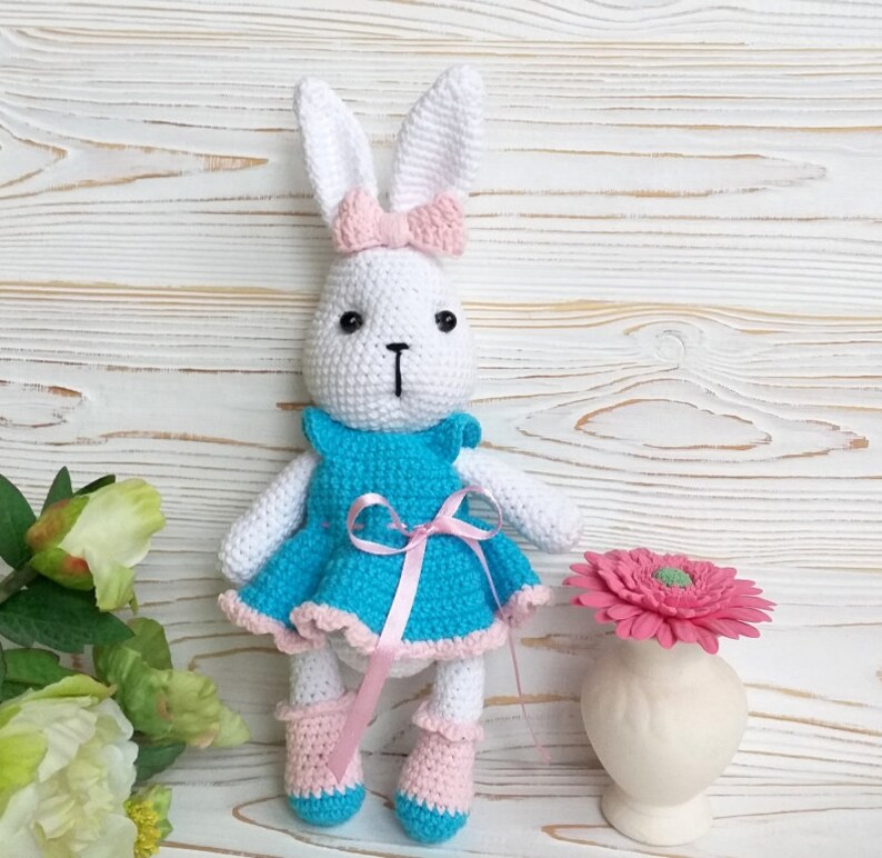 Crochet toy Nursery Decor READY TO SHIP Crochet bunny toy Amigurumi Bunny toy Bunny Rabbit Crochet Soft Toy Stuffed rabbit toy