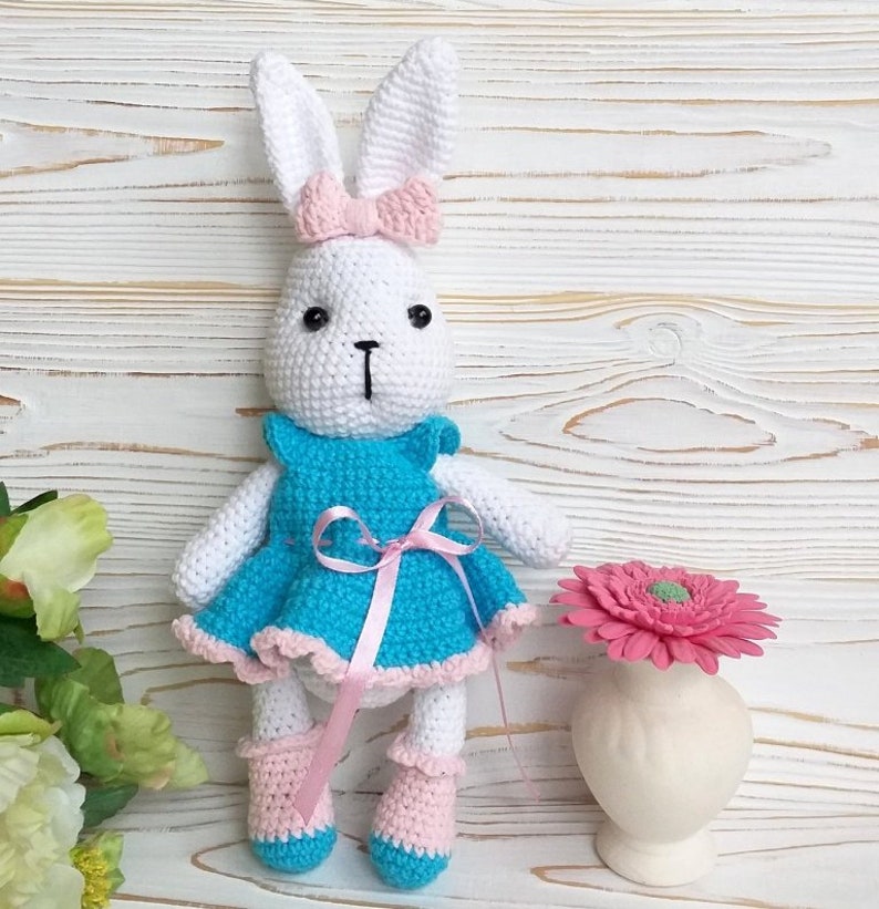Crochet toy Nursery Decor READY TO SHIP Crochet bunny toy Amigurumi Bunny toy Bunny Rabbit Crochet Soft Toy Stuffed rabbit toy