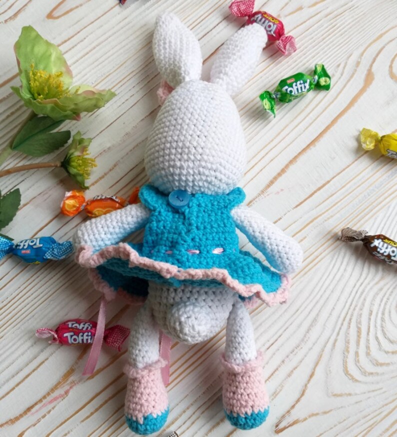 Crochet toy Nursery Decor  READY TO SHIP Crochet bunny toy Amigurumi Bunny toy Bunny Rabbit Crochet Soft Toy Stuffed rabbit toy