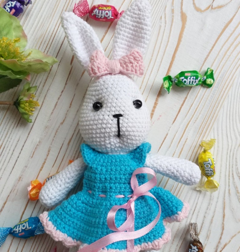 Crochet toy Nursery Decor  READY TO SHIP Crochet bunny toy Amigurumi Bunny toy Bunny Rabbit Crochet Soft Toy Stuffed rabbit toy