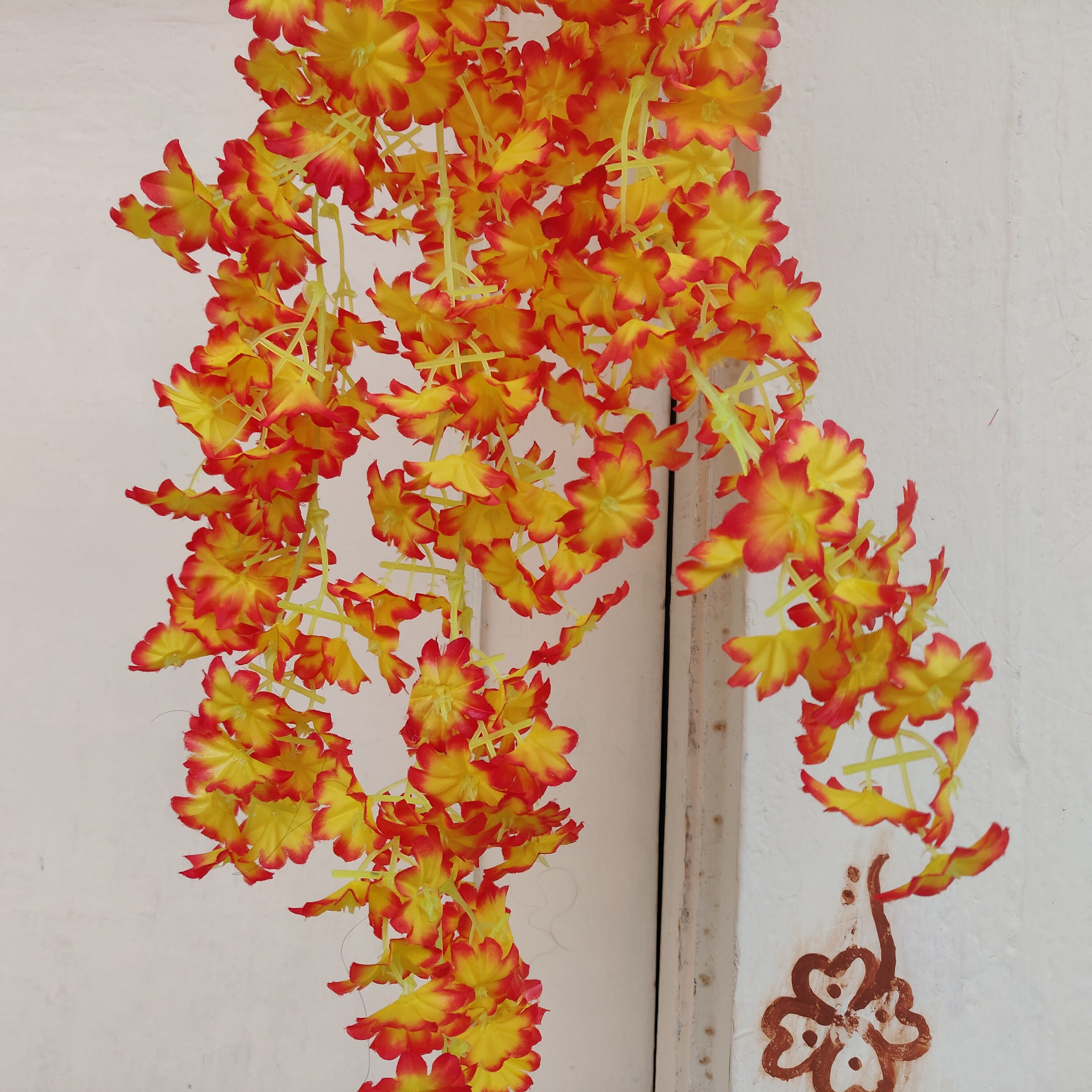 Artificial Flower Vine Yellow Flower Arrangement Indian Etsy