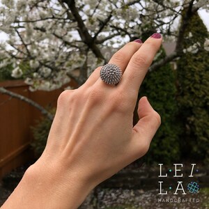 925 sterling silver, handcrafted, adjustable ring