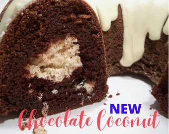 Chocolate Coconut Cake, Coconut Cake, Chocolate Lover Gift, Chocolate Birthday Cake, Thank You Gift, Sympathy Gift, Congratulations Gift