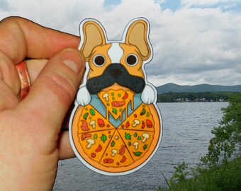 Pizza Dog Vinyl Sticker