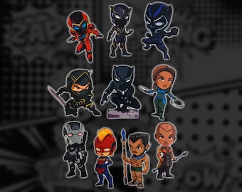 Chibi Heroes 3.5 Inch Vinyl Stickers (Marvel Inspired)