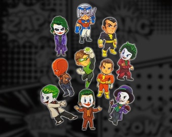 Chibi Heroes 3.5 Inch Vinyl Stickers (DC Inspired) 3