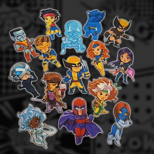 Chibi Heroes 3.5 Inch Vinyl Stickers (X-Men Inspired)