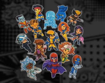 Chibi Heroes 3.5 Inch Vinyl Stickers (X-Men Inspired)