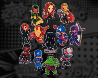 Chibi Heroes 3.5 Inch Vinyl Stickers (Avengers Inspired)