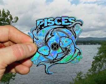 Pisces Zodiac Art Vinyl Sticker