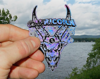 Capricorn Zodiac Art Vinyl Sticker