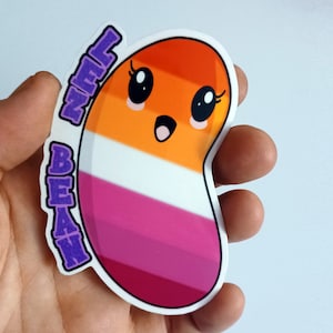 Lez-Bean Pride Vinyl Sticker