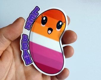 Lez-Bean Pride Vinyl Sticker