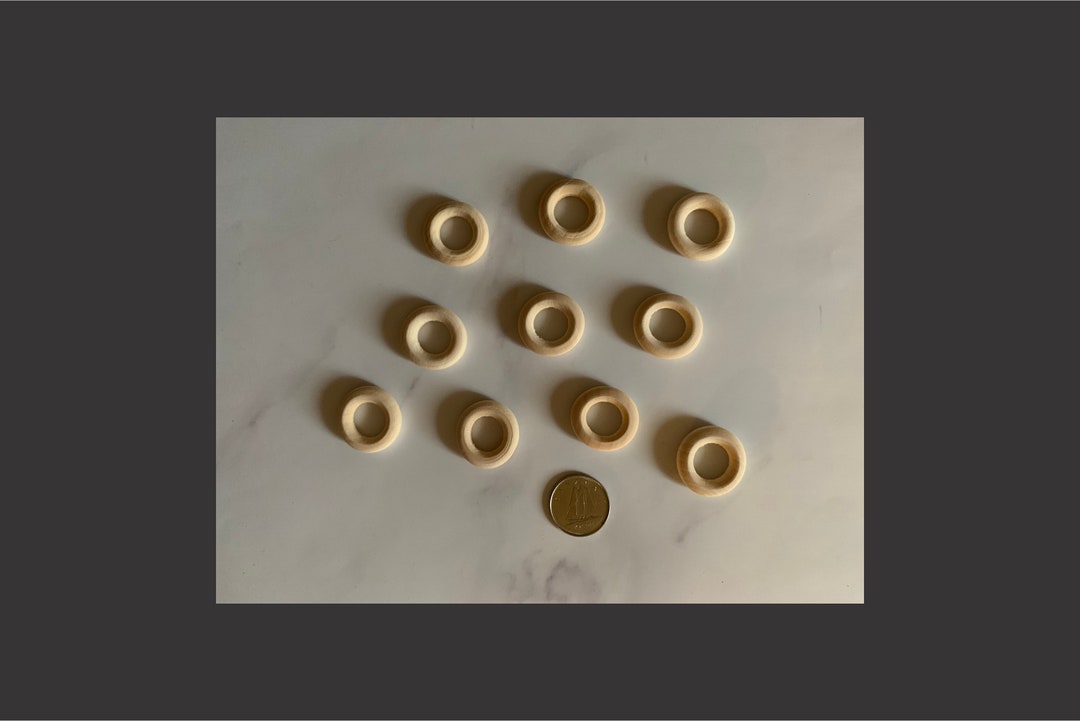 10 Pc - Wooden Round Rings - for Crafting - Etsy