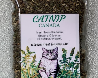 by Catnip Canada - all natural - organic - leaves / flowers / buds - sun-dried - catnip (Nepeta cataria)