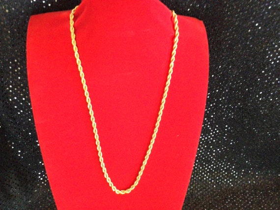 14k Rope Chain 24 Inch 4mm Rope 