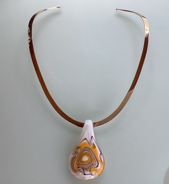 Choker Necklace Rare ! Estate 14k Collar Cuff Vin… - image 2