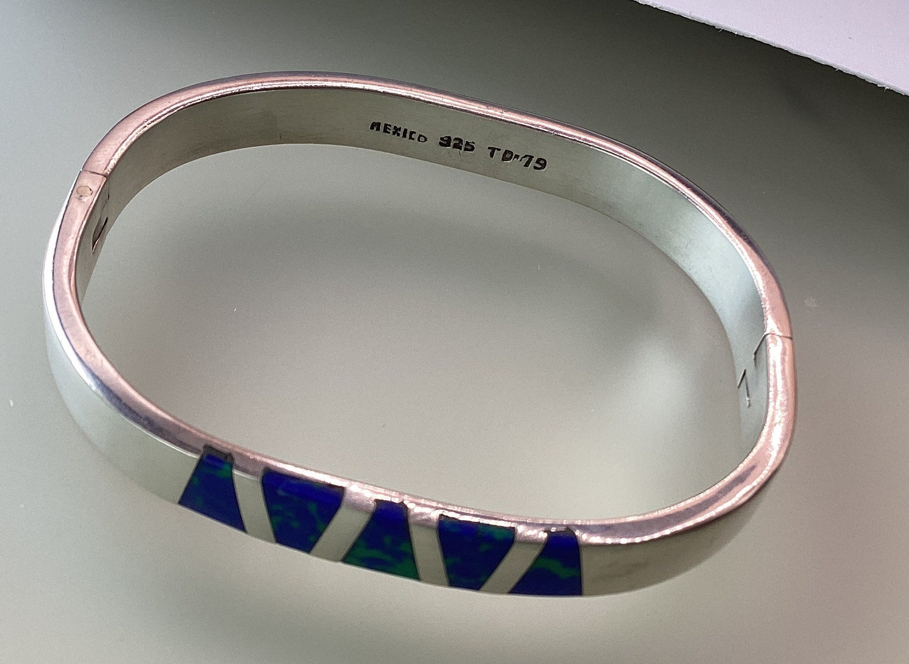 アクセサリー Vintage Mexican Silver Dome Bangle 925 Vintage Mexican Sterling Silver Modernist Bangle Bracelet