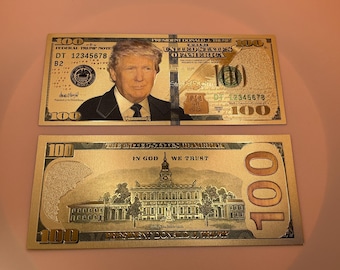 President Donald Trump 24k 3D Fathers Day Collectible Souvenir Money