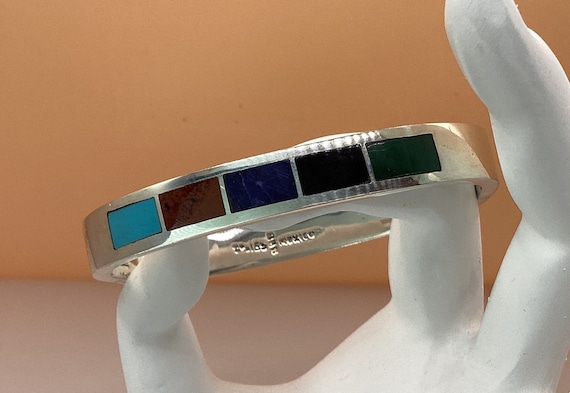 Vintage Bangle Bracelet 925 Mexico “TD-169” Makers Mark