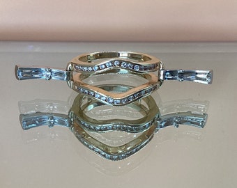 Diamond Ring Enhancer Estate Diamond Ring Enhancer 1980’s Engagement Ring Enhancer Vintage Diamond Wedding Set Anniversary Wedding