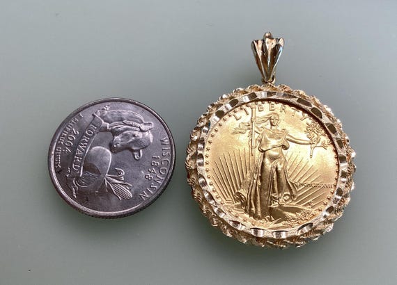 2024人気No.1の Eagle American 1987 Coin Liberty Walking Dollar 25 Pendant コレクション