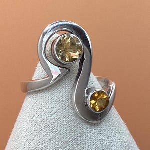 Estate Citrine Ring Vintage November Birthstone Beach Jewelry
