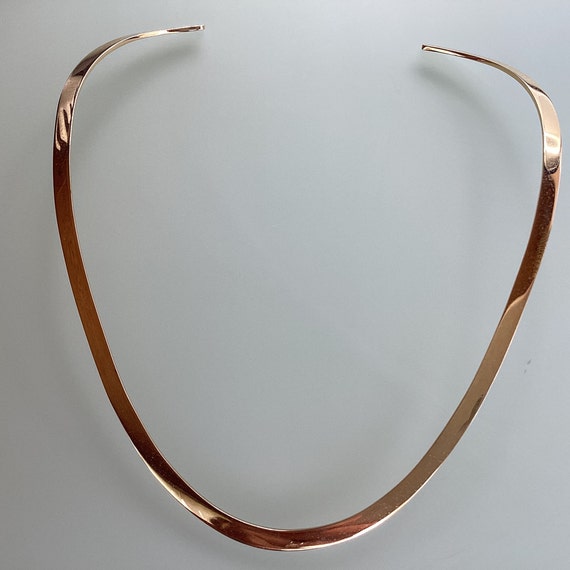Choker Necklace Rare ! Estate 14k Collar Cuff Vin… - image 1