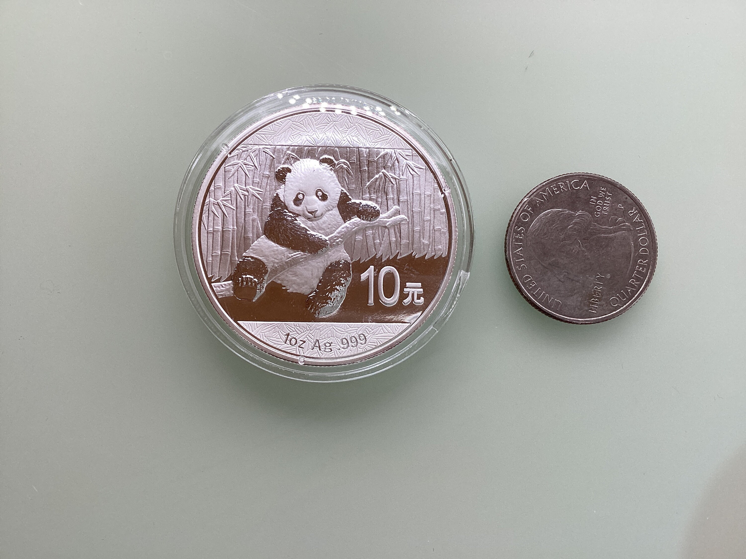 2014年 シルバーパンダコイン：1オンス 中国 BU プルーフ