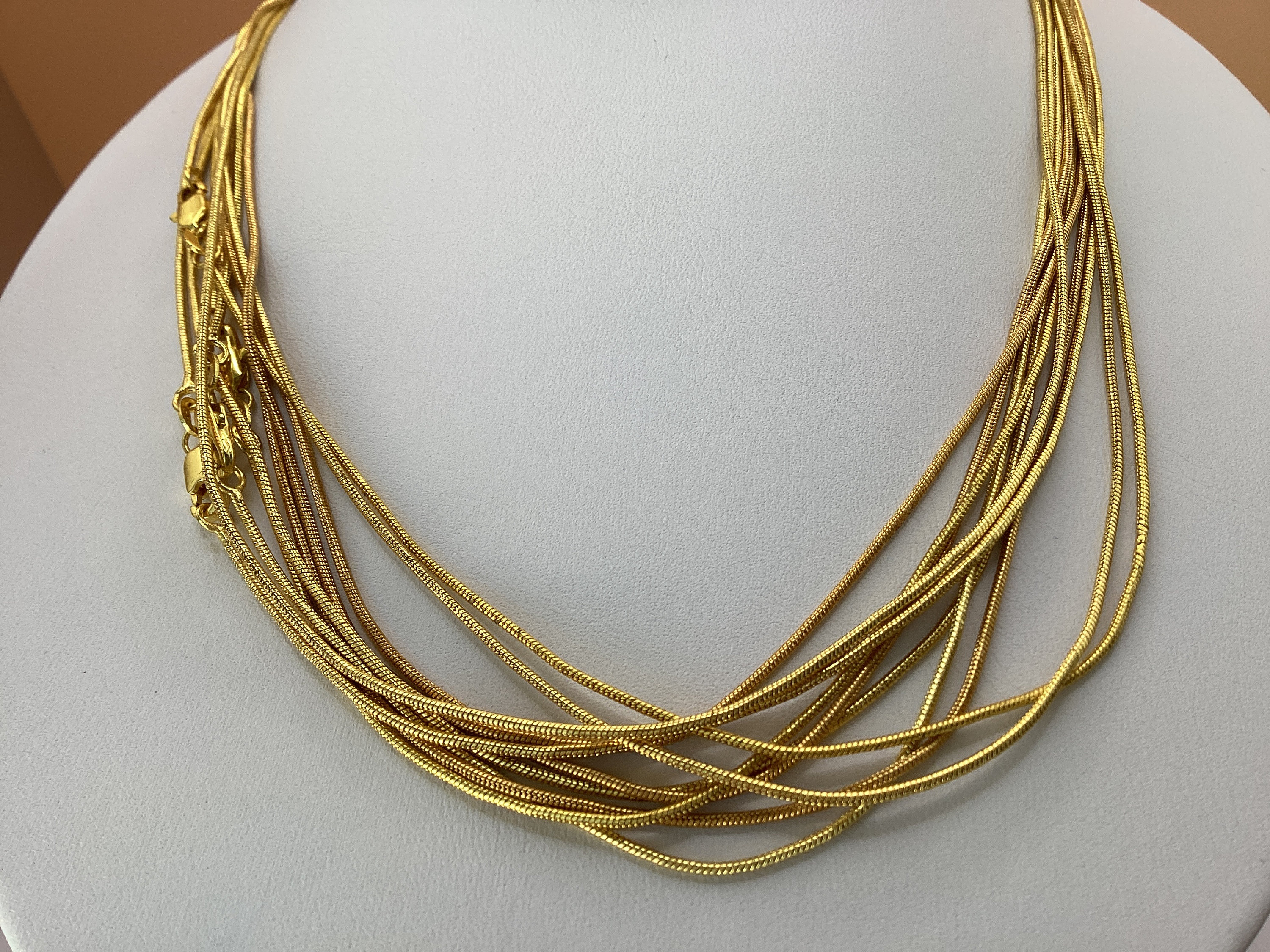 Pendant Chain 18 inch 18k Yellow Gold Filled Snake Pendant Chain 18k Gold Filled Chain Charm Necklace Pendant Chain Charm Chain Gift