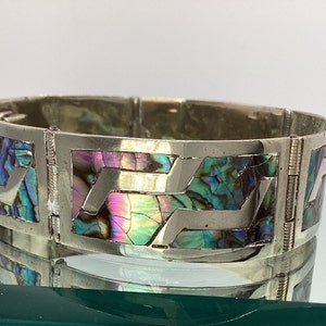 Vintage Abalone Shell Bracelet Stamped “mexico” Estate Abalone